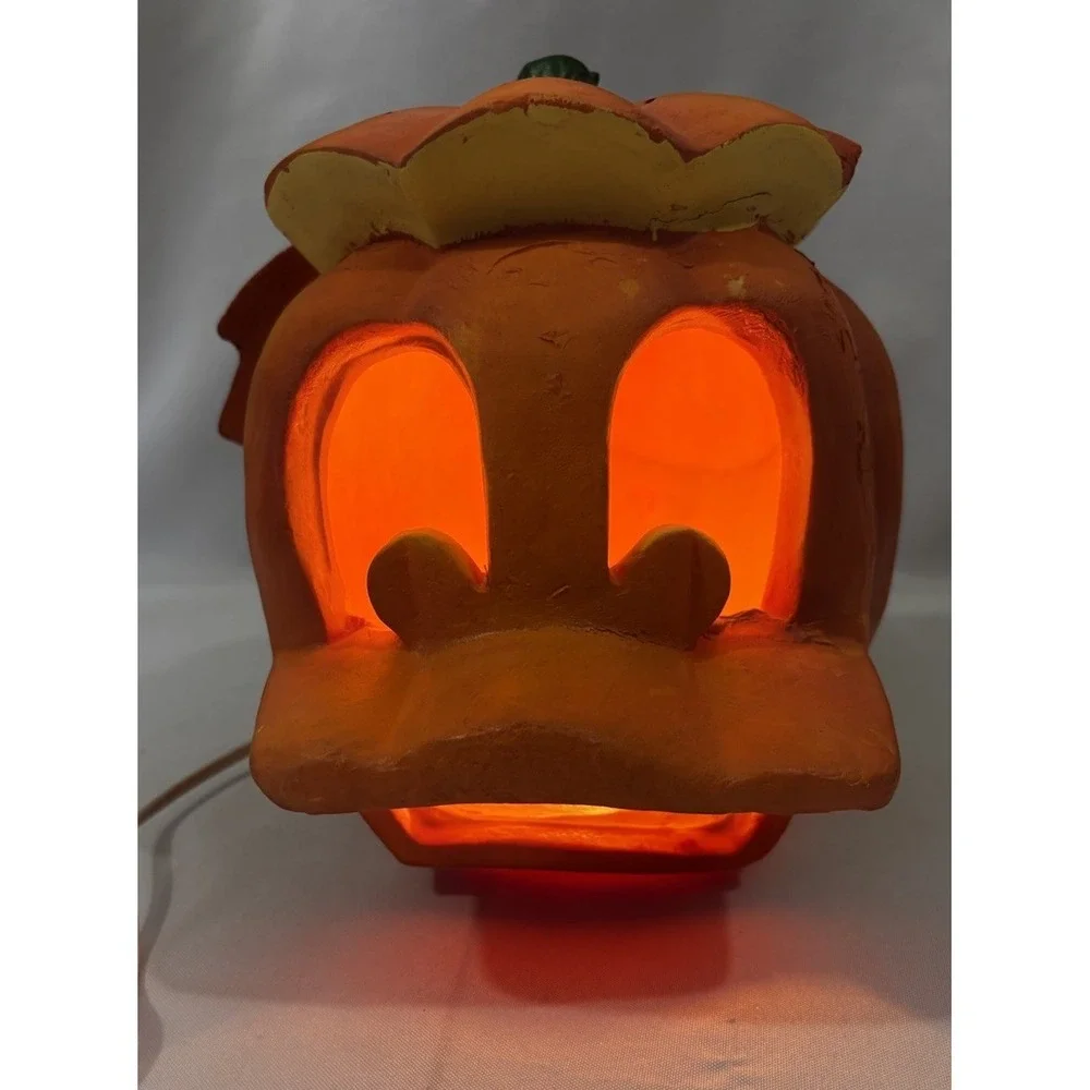 Vintage Donald Duck Disney Trendmasters Jack O Lantern Halloween Pumpkin Light‎